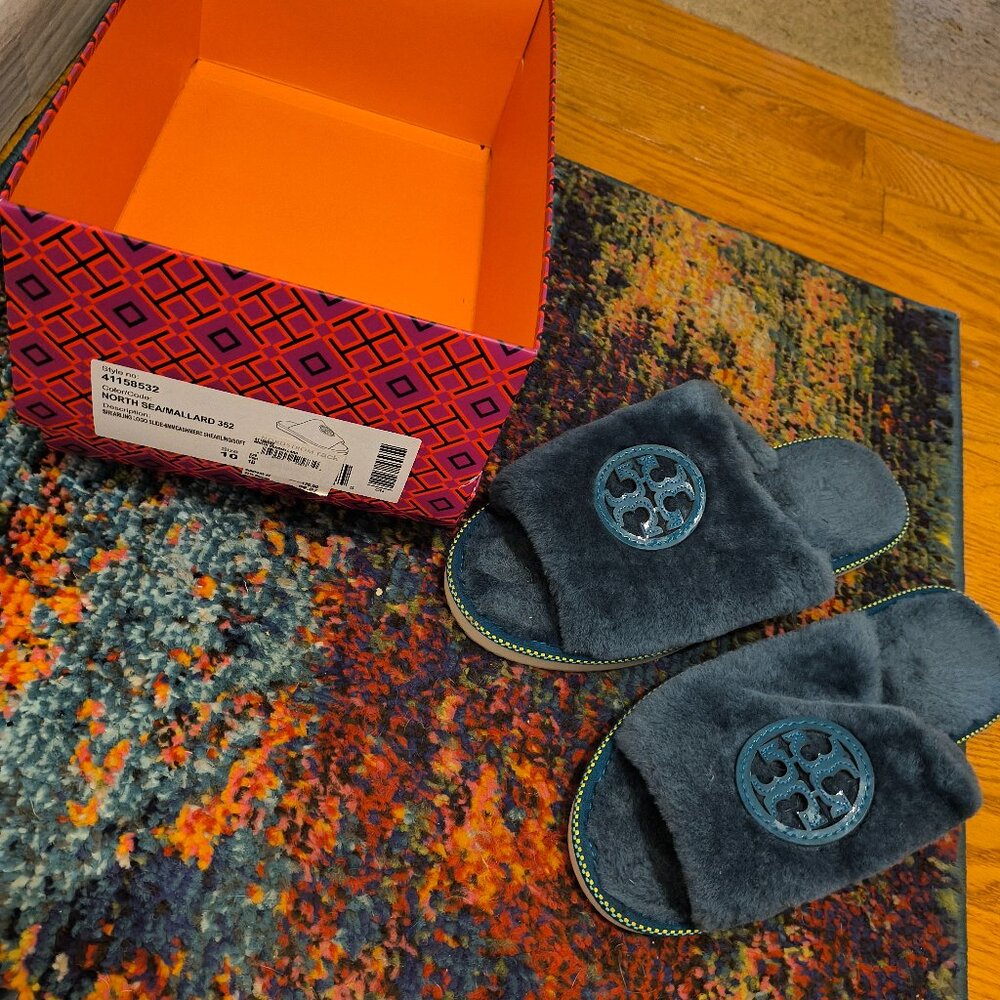 Tori Burch Fur slide